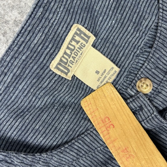 Duluth Trading Co Womens Small Blue Striped Tunic Blouse Top Shirt - Picture 4 of 7